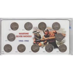 WARTIME SILVER NICKELS 1942-1945 SET