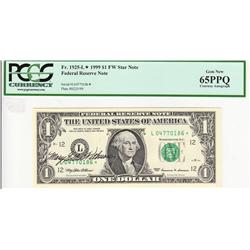 $1 AUTOGRAPH STAR FRN PCGS 65 PPQ