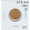 Image 1 : $2.5 GOLD 1851 O LIBERTY HEAD