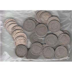 ROLL OF 40 V NICKELS LIBERTY HEAD VARIOUS DATES