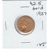 Image 1 : $2.5 GOLD INDIAN HEAD 1927 FULL FEATHERS