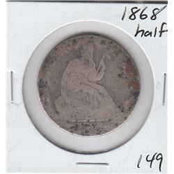 SEATED SILVER HALF 1868
