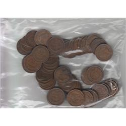 APPEALING GROUP OF INDIAN HEAD CENTS 50 ROLL