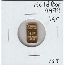 GOLD BAR .999 1 GR