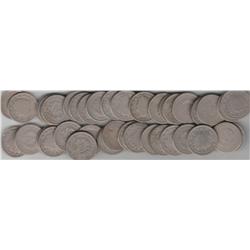 ROLL OF 40 NICE V NICKELS LIBERTY HEAD VARIOUS DATES