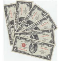 PLEASING EYE APPEAL LOT OF $2 RED SEALS 1963