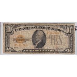 $10 GOLD CERTIFICATE 1928