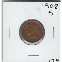 KEY DATE 1908 S INDIAN HEAD CENT FULL LIBERTY!!!
