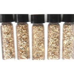 5 VIALS OF PURE GOLD FLAKE