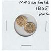 Image 1 : 2 COINS MEXICO GOLD 22K 1865