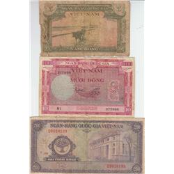 OLD 5 10 200 DONG VIETNAM NOTES