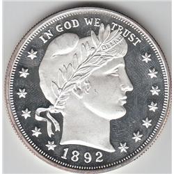 2 OUNCES .999 PURE SILVER PROOF BARBER ROUND