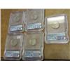 Image 2 : 5 BUFFALO NICKELS SLABBED (AUTHENTIC) BY ICG