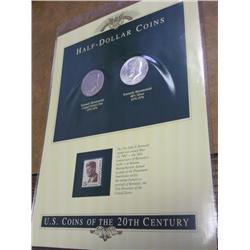 1976 KENNEDY HALF DOLLAR COIN & STAMP SET (UNC)