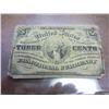 US THREE CENT FRACTIONAL CURRENCY