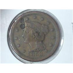 1853 US LARGE CENT WITH DIVIT