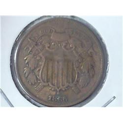 1865 TWO CENT PIECE