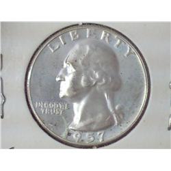 1957 WASHINGTON SILVER QUARTER PROOF