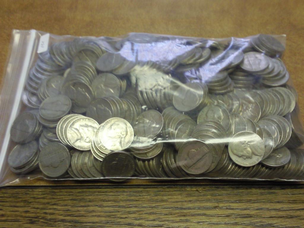 BAG OF APPROX. 4351940'S JEFFERSON NICKELS