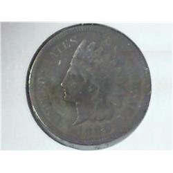 1909-S INDIAN HEAD CENT (KEY DATE) (FINE+)