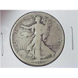 1917-S WALKING LIBERTY HALF DOLLAR