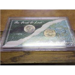 1ST AND LAST SBA DOLLARS 1979 & 1999 (UNC)