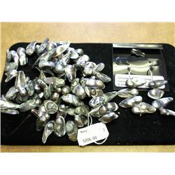 32" GENUINE FRESHWATER PEARL NECKLACE & EARRINGS