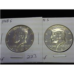 2-1968-S 40% SILVER KENNEDY HALF DOLLARS PF