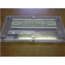 SILVER CERTIFICATE AND SILVER BULLION SET