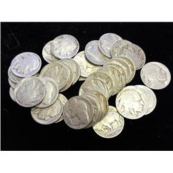 34 ASSORTED 1920'S OR EARLIER BUFFALO NICKELS