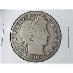 1910 BARBER HALF DOLLAR (VERY GOOD)