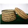 Image 2 : 3 Tarahumara Woven Pine Needle Lidded Baskets