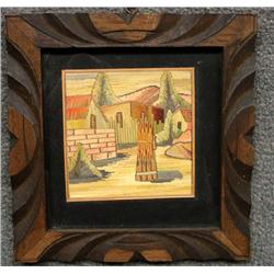 Mexican Framed Popote Straw Art