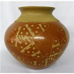 Mata Ortiz Textured Butterfly Pot by Jacoro Tena
