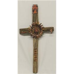 New Mexico Barn Wood & Metal Cross