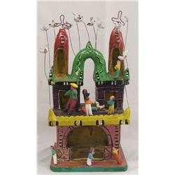 Mexican Folk Art Pottery Church