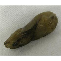 Carved Jade Water Buffalo Pendant