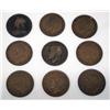 Image 1 : 9 British One Cent Coins