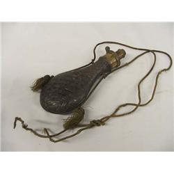 Antique Brass Black Powder Flask