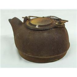 Antique Rustic Cast Iron Kettle