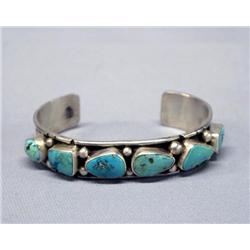 Native American Navajo Turquoise Bracelet Hallmark