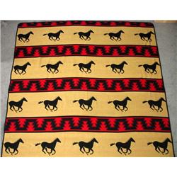 Southwestern Style Cowboy Cotton Blanket