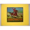 Image 1 : 1928 Original ''Bronco'' California Fruit Box Label