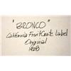 Image 3 : 1928 Original ''Bronco'' California Fruit Box Label