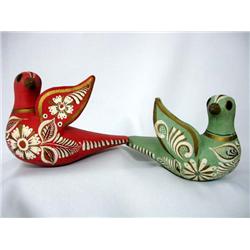 Vintage Pennsylvania Dutch Pottery Birds