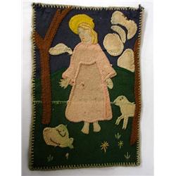 Vintage Devotional Cloth Art Applique