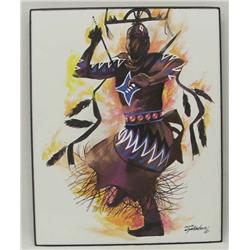 Native American Original Painting by J. Yellowhair