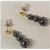Image 2 : Semi-Precious Hematite Necklace and Earrings