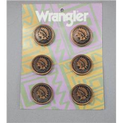 1947 Wrangler Copper Button Covers