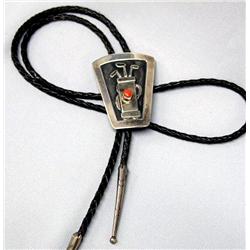 Native American Navajo Sterling Bolo w Golf Clubs